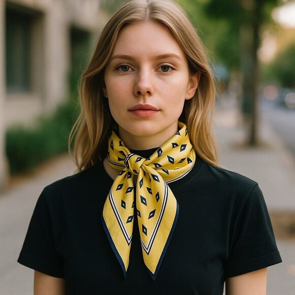 VTG American Airlines Flight Attendant Scarf Audrey Talbott LOT of 2 Workwear - Picture 10 of 11